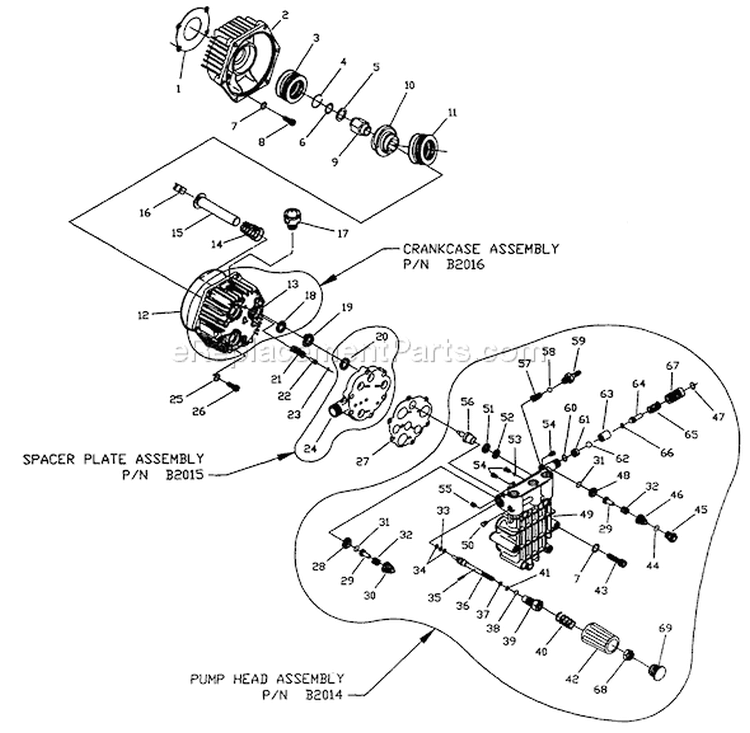 Page B Diagram and Parts List for 1172-0  Briggs and Stratton Pressure Washer
